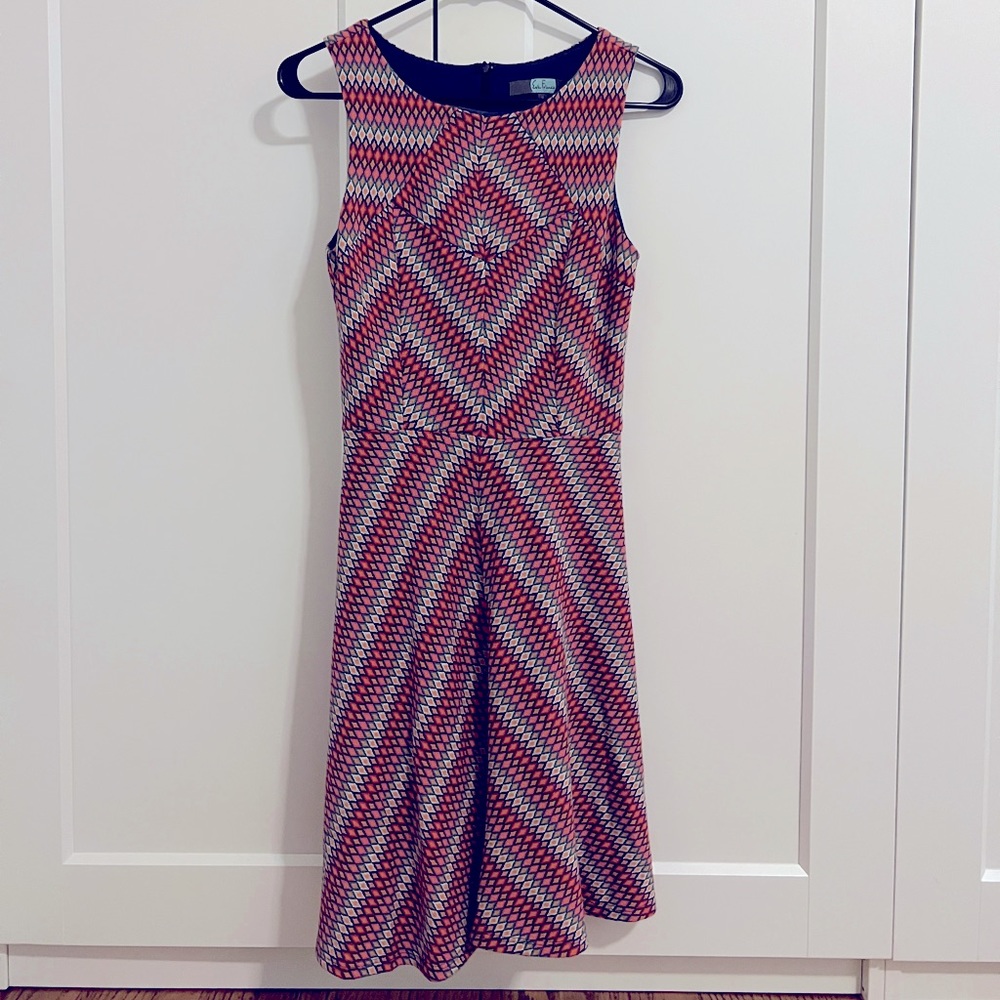 Multicolor Anthropologie Marion Fit-andFlare Dress, Eva Frank size 2